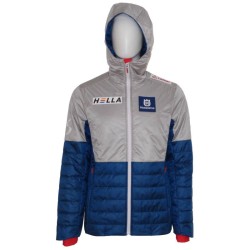 мужская тёплая куртка Löffler Team Austria Primaloft 100 ÖSV серо-синяя